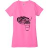 Ladies' Jersey Short-Sleeve Deep V-Neck T-Shirt Thumbnail