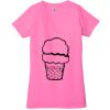Ladies' Jersey Short-Sleeve Deep V-Neck T-Shirt Thumbnail