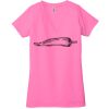 Ladies' Jersey Short-Sleeve Deep V-Neck T-Shirt Thumbnail