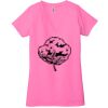 Ladies' Jersey Short-Sleeve Deep V-Neck T-Shirt Thumbnail