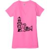 Ladies' Jersey Short-Sleeve Deep V-Neck T-Shirt Thumbnail