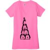 Ladies' Jersey Short-Sleeve Deep V-Neck T-Shirt Thumbnail