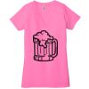 Ladies' Jersey Short-Sleeve Deep V-Neck T-Shirt Thumbnail