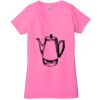Ladies' Jersey Short-Sleeve Deep V-Neck T-Shirt Thumbnail