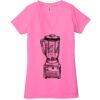 Ladies' Jersey Short-Sleeve Deep V-Neck T-Shirt Thumbnail