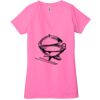 Ladies' Jersey Short-Sleeve Deep V-Neck T-Shirt Thumbnail