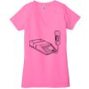 Ladies' Jersey Short-Sleeve Deep V-Neck T-Shirt Thumbnail