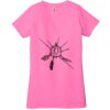 Ladies' Jersey Short-Sleeve Deep V-Neck T-Shirt Thumbnail