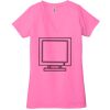 Ladies' Jersey Short-Sleeve Deep V-Neck T-Shirt Thumbnail