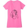 Ladies' Jersey Short-Sleeve Deep V-Neck T-Shirt Thumbnail