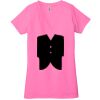 Ladies' Jersey Short-Sleeve Deep V-Neck T-Shirt Thumbnail