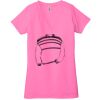 Ladies' Jersey Short-Sleeve Deep V-Neck T-Shirt Thumbnail