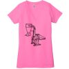 Ladies' Jersey Short-Sleeve Deep V-Neck T-Shirt Thumbnail