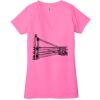 Ladies' Jersey Short-Sleeve Deep V-Neck T-Shirt Thumbnail