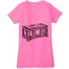 Ladies' Jersey Short-Sleeve Deep V-Neck T-Shirt Thumbnail