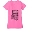 Ladies' Jersey Short-Sleeve Deep V-Neck T-Shirt Thumbnail
