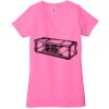 Ladies' Jersey Short-Sleeve Deep V-Neck T-Shirt Thumbnail