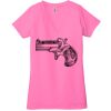 Ladies' Jersey Short-Sleeve Deep V-Neck T-Shirt Thumbnail