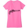 Ladies' Jersey Short-Sleeve Deep V-Neck T-Shirt Thumbnail