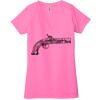 Ladies' Jersey Short-Sleeve Deep V-Neck T-Shirt Thumbnail