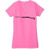 Ladies' Jersey Short-Sleeve Deep V-Neck T-Shirt Thumbnail