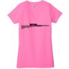 Ladies' Jersey Short-Sleeve Deep V-Neck T-Shirt Thumbnail