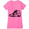Ladies' Jersey Short-Sleeve Deep V-Neck T-Shirt Thumbnail