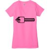 Ladies' Jersey Short-Sleeve Deep V-Neck T-Shirt Thumbnail