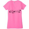 Ladies' Jersey Short-Sleeve Deep V-Neck T-Shirt Thumbnail