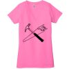 Ladies' Jersey Short-Sleeve Deep V-Neck T-Shirt Thumbnail