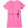 Ladies' Jersey Short-Sleeve Deep V-Neck T-Shirt Thumbnail