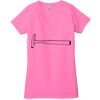 Ladies' Jersey Short-Sleeve Deep V-Neck T-Shirt Thumbnail