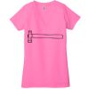 Ladies' Jersey Short-Sleeve Deep V-Neck T-Shirt Thumbnail
