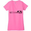 Ladies' Jersey Short-Sleeve Deep V-Neck T-Shirt Thumbnail