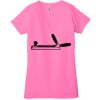Ladies' Jersey Short-Sleeve Deep V-Neck T-Shirt Thumbnail