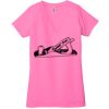 Ladies' Jersey Short-Sleeve Deep V-Neck T-Shirt Thumbnail