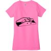 Ladies' Jersey Short-Sleeve Deep V-Neck T-Shirt Thumbnail