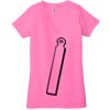 Ladies' Jersey Short-Sleeve Deep V-Neck T-Shirt Thumbnail
