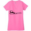 Ladies' Jersey Short-Sleeve Deep V-Neck T-Shirt Thumbnail