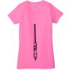 Ladies' Jersey Short-Sleeve Deep V-Neck T-Shirt Thumbnail