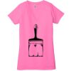 Ladies' Jersey Short-Sleeve Deep V-Neck T-Shirt Thumbnail
