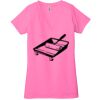 Ladies' Jersey Short-Sleeve Deep V-Neck T-Shirt Thumbnail