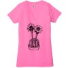 Ladies' Jersey Short-Sleeve Deep V-Neck T-Shirt Thumbnail