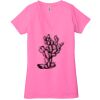 Ladies' Jersey Short-Sleeve Deep V-Neck T-Shirt Thumbnail