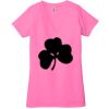 Ladies' Jersey Short-Sleeve Deep V-Neck T-Shirt Thumbnail