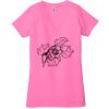 Ladies' Jersey Short-Sleeve Deep V-Neck T-Shirt Thumbnail