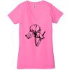 Ladies' Jersey Short-Sleeve Deep V-Neck T-Shirt Thumbnail