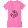 Ladies' Jersey Short-Sleeve Deep V-Neck T-Shirt Thumbnail