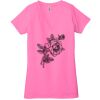 Ladies' Jersey Short-Sleeve Deep V-Neck T-Shirt Thumbnail