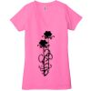 Ladies' Jersey Short-Sleeve Deep V-Neck T-Shirt Thumbnail